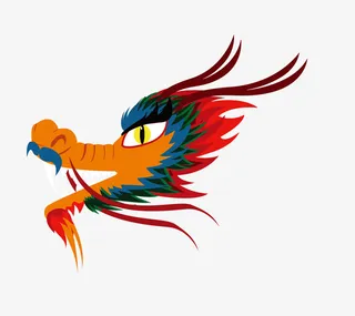 二月二龙抬头卡通装饰中国龙海报免抠