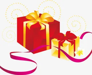 精美丝带礼盒免抠