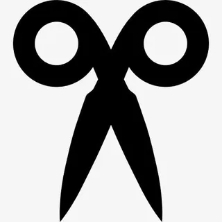 剪刀指着图标免抠