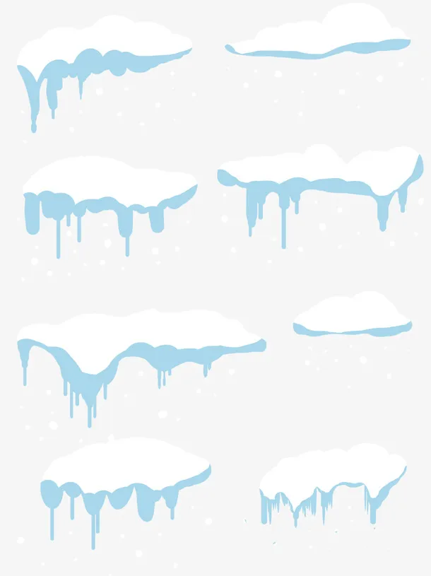 冬天积雪元素新年素材免抠
