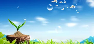 春天的故事免抠背景banner海报元素