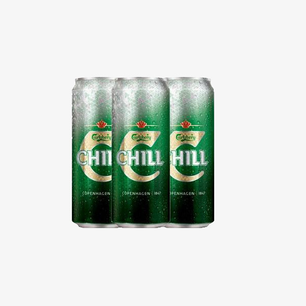 三罐嘉士伯品牌啤酒免抠