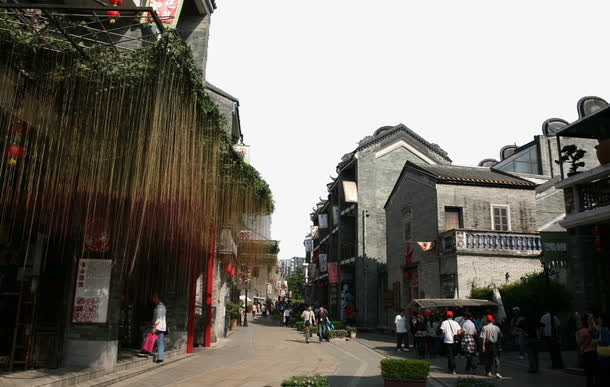 岭南文化街景免抠