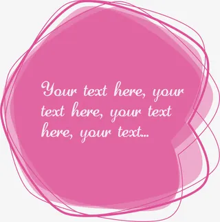 粉色批注框免抠