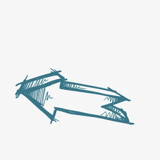 手绘卡通装饰手绘箭头海报设计免抠