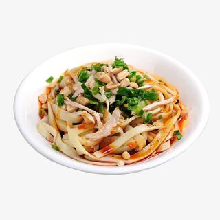 葱花花生鸡丝凉面食品餐饮免抠