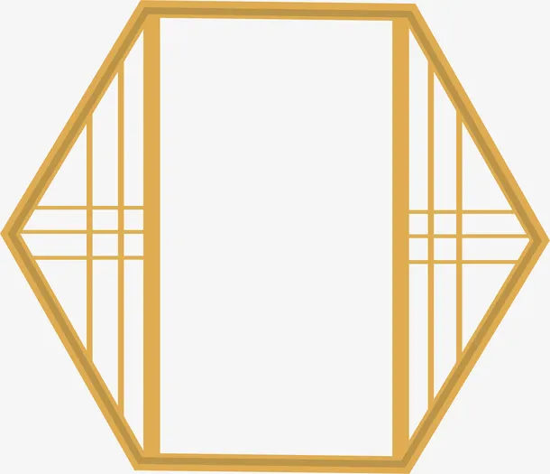 边框古风窗户免抠