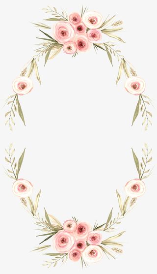 粉色水彩花卉免抠