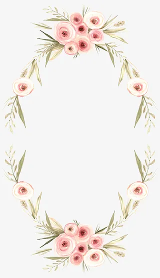 粉色水彩花卉免抠