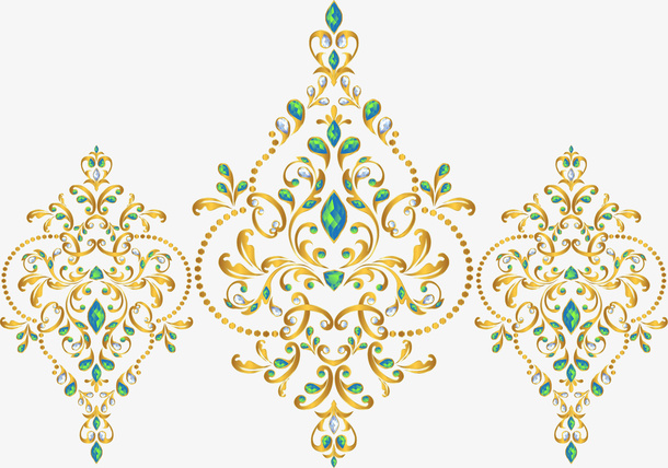 中国风花纹装饰图案免抠