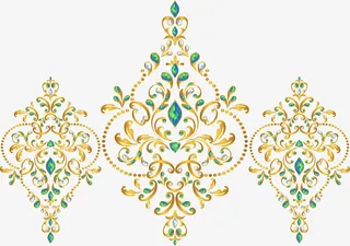 中国风花纹装饰图案免抠