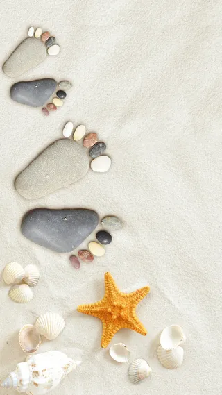 父亲节石头脚丫H5背景素材高清