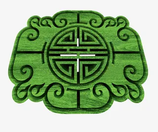 中国风古典花纹立体边框免抠