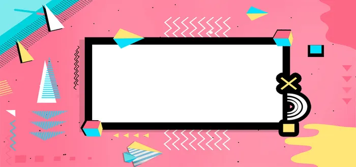 孟菲斯风格几何清新图案banner高清