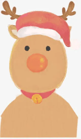 h5素材水彩麋鹿免抠