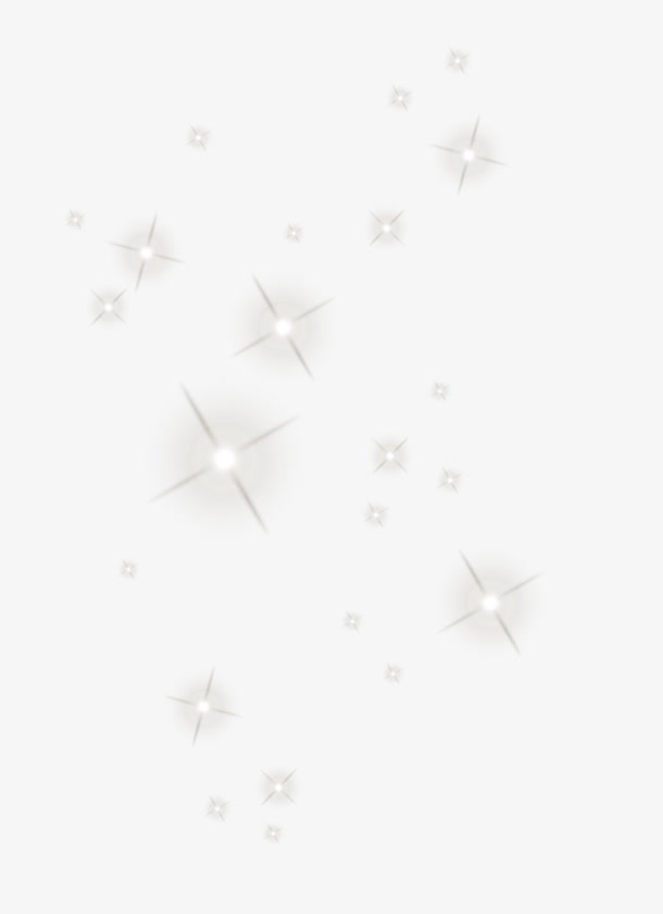漂亮闪耀卡通星光免抠