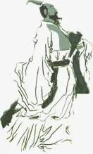 古代诗人屈原人物免抠