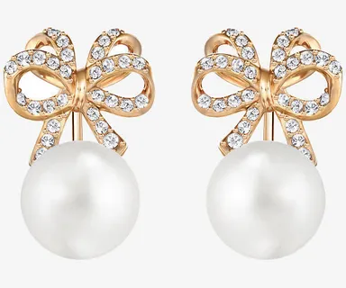 施华洛世奇首饰耳环珍珠免抠