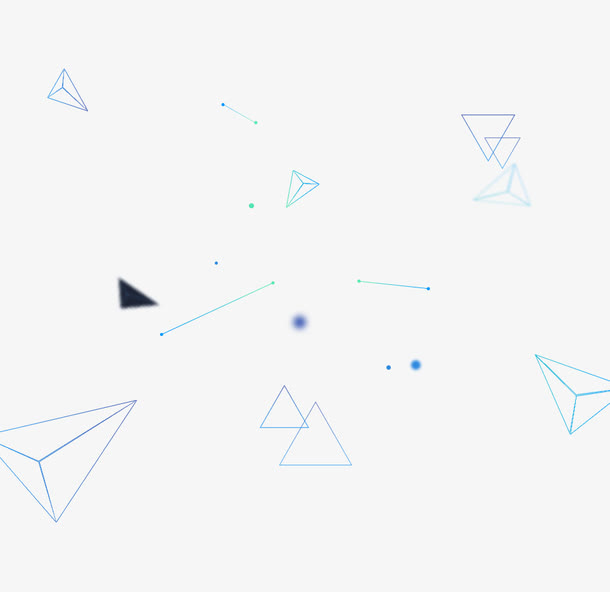 三棱锥和三角形等几何图形素材免抠