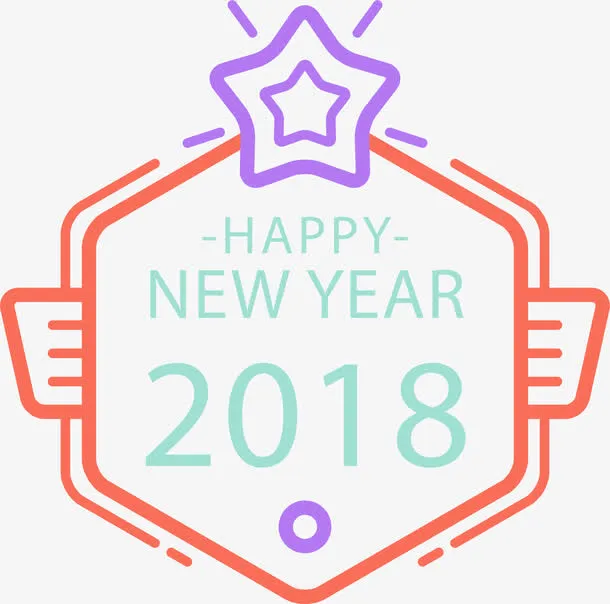 橙色标签线条免抠