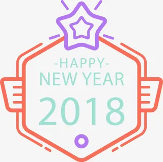 橙色标签线条免抠