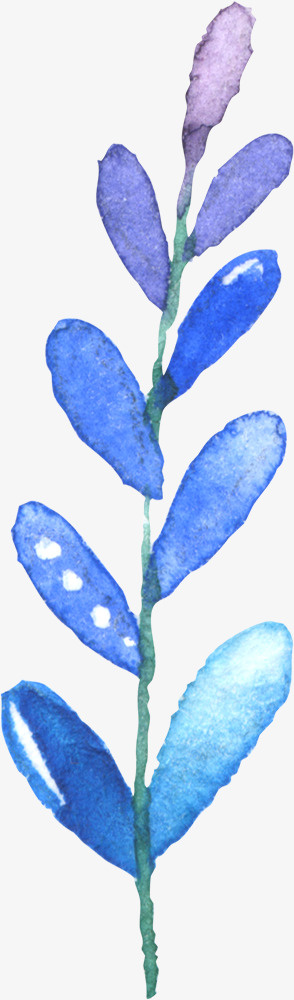 紫色油彩花卉设计素材免抠