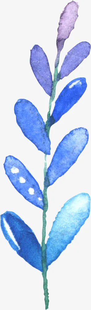 紫色油彩花卉设计素材免抠