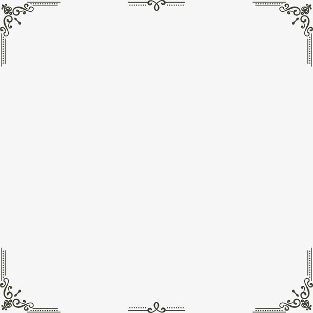 简约大气黑色边框免抠