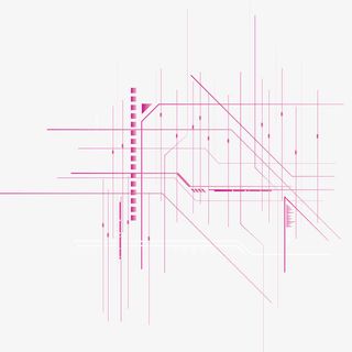 品色科技感线条矢量图免抠