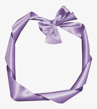 紫色丝带免抠