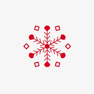 创意合成扁平手绘雪花效果免抠