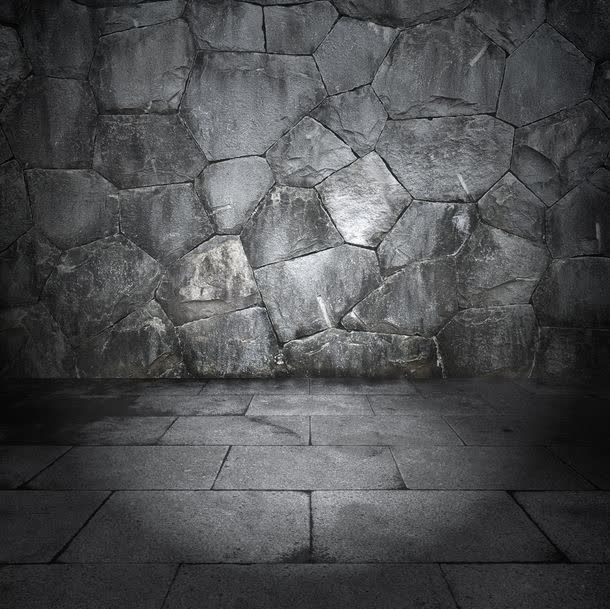 石块拼起的墙面免抠