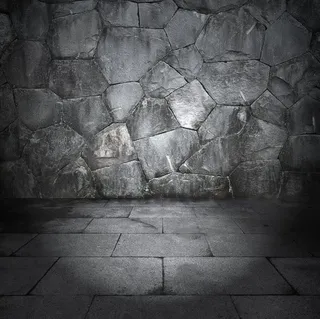 石块拼起的墙面免抠