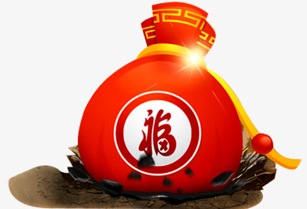 红色福袋免抠