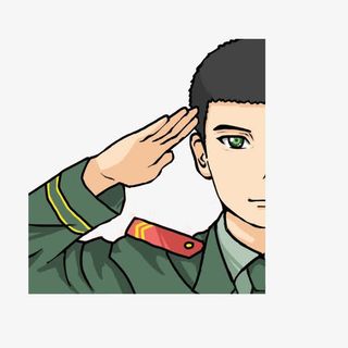 敬礼军人头像免抠