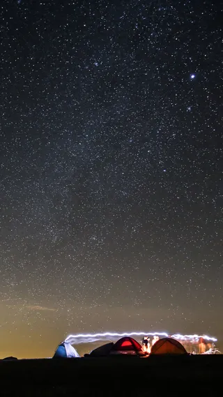 夜幕下的帐篷背景H5背景素材高清