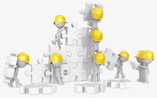 拼图的3D小人免抠