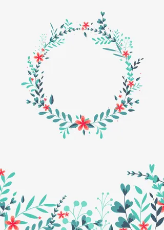 婚礼水彩手绘迎宾牌免抠