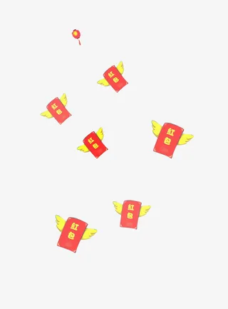 漂浮的红包免抠