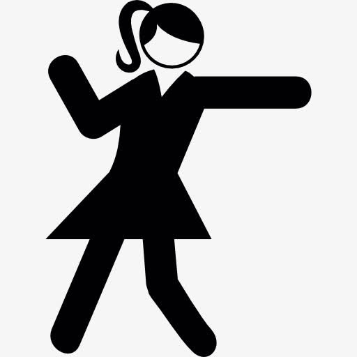 跳舞的女孩图标免抠