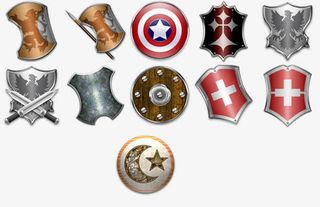 欧式3d盾牌免抠