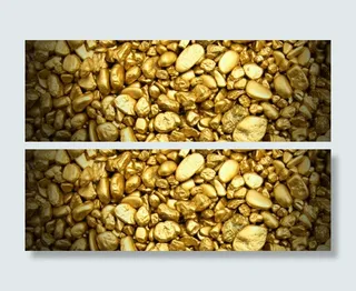 酷炫黄金背景banner素材