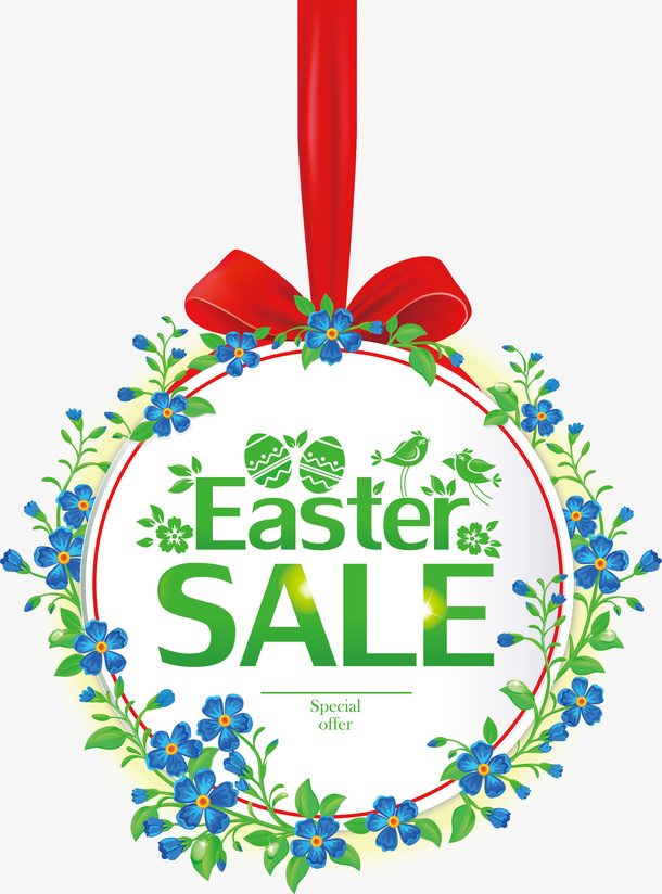 创意绿叶相框免抠标签元素