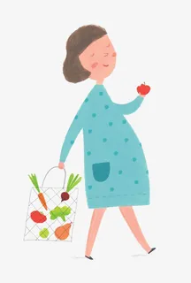 去买菜的妈妈免抠