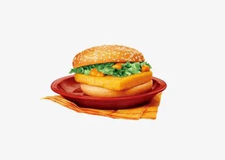 美味的深海鳕鱼堡免抠