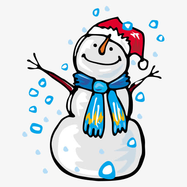 卡通手绘雪人免抠图免抠