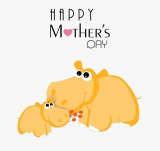 卡通手绘河马免抠