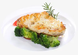 迷迭香西蓝花鳕鱼排免抠