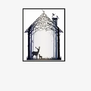 现代简约装饰画免抠