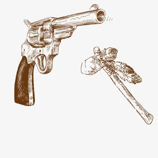 兵器线描图免抠